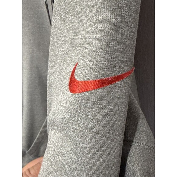 Ohio State Buckeyes Hoodie Mens Medium Gray Long Sleeve Pullover Therma Fit Nike - Picture 5 of 6